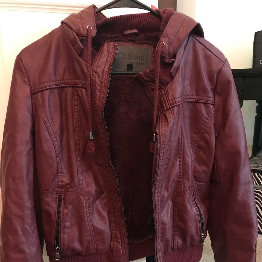 ❌SOLD❌ Burgundy leather jacket